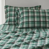 Woolrich Cotton Flannel Lodge/Cabin Sheet Set WR20-4005 Green Plaid