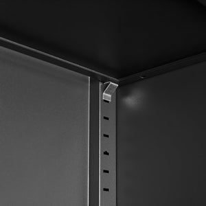 English Elm 72-inch Steel Locking Office Cabinet with 4 Adjustable Shelves for Legal File Storage Black T3625P400653