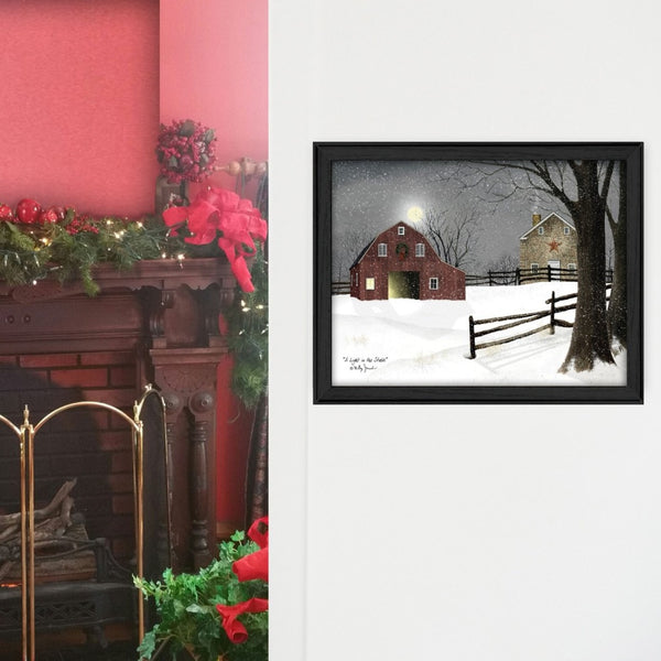English Elm "light in the Stable" Billy Jacobs Framed Canvas Art Nostalgic Pastoral Wall Print B06787429