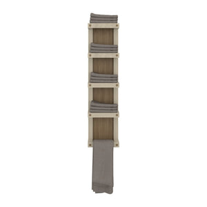 English Elm Chidester Five Shelf Towel Tower Natural Oak Finish Freestanding Bathroom Organizer B097P407601