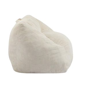 English Elm Christopher Knight Home® - Olbia Beige Faux Fur Bean Bag Chair — Compact Sofa-Style Armchair, Shredded Memory Foam Comfort N775P265556B