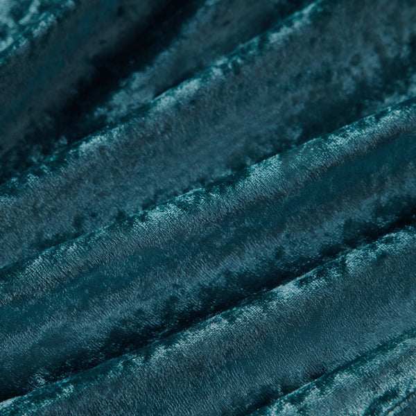 JLA Home Intelligent Design - Velvet Crushed Velvet Duvet Cover Set with Quilted Diamond Texture, Button Closure, Luxe Feel Teal ID12-1907