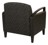 OSP Home Furnishings Main Street 2-Tone Custom Fabric Chair Onyx & Black