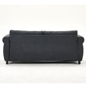 English Elm U_Style Convertible Sofa Bed Sleeper with Thick Foam & Pocket Springs, Space-Saving Dual Use Lounge Gray W2705S00012