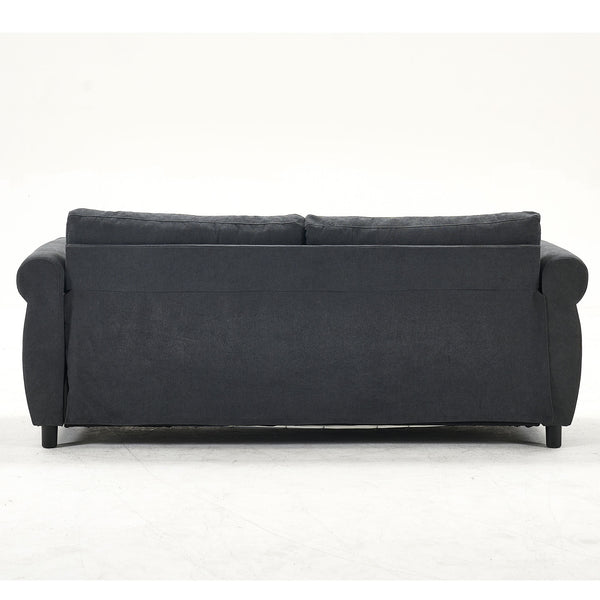 English Elm U_Style Convertible Sofa Bed Sleeper with Thick Foam & Pocket Springs, Space-Saving Dual Use Lounge Gray W2705S00012