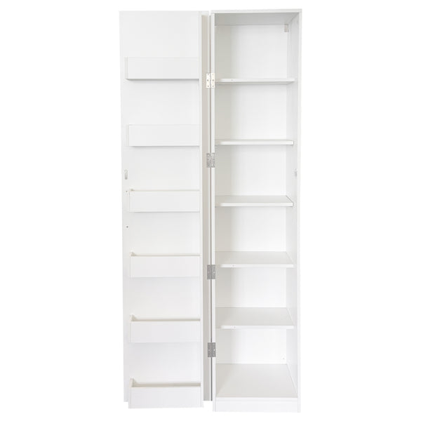 English Elm Kitchen Pantry Hutch Organizer for Clutter-Free Kitchens with Spacious Cabinets, Drawer & Counter Space White W331P309438