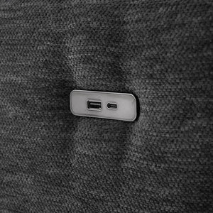 English Elm Modern Sectional Sofa: Versatile U-Shaped Couch With Usb Ports, Movable Ottoman & Lumbar Pillows N719S002050B