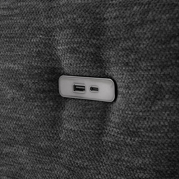 English Elm Modern Sectional Sofa: Versatile U-Shaped Couch With Usb Ports, Movable Ottoman & Lumbar Pillows N719S002050B