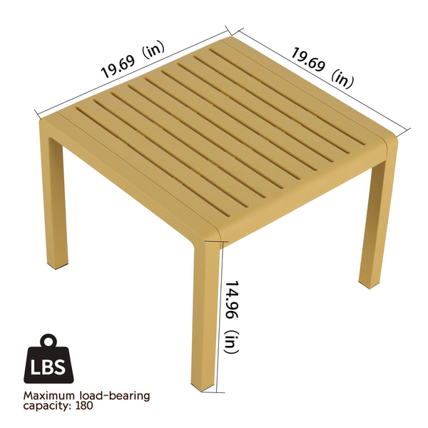 English Elm 2-Piece Indoor/Outdoor Furniture Set - Ergonomic, Waterproof, Easy-Clean Patio Chairs & Table In Yellow W3450P323305