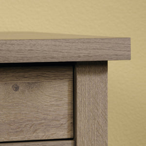 English Elm Writing Desk Brown Finish with Spacious Work Surface & 2 Smooth-Glide Drawers, Oak Accent, Durable B356P402706