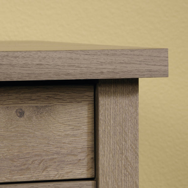English Elm Writing Desk Brown Finish with Spacious Work Surface & 2 Smooth-Glide Drawers, Oak Accent, Durable B356P402706