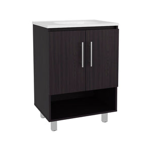 English Elm Colville Floating Wall Mount Vanity Cabinet Matte Finish Modern Bathroom Storage B092P439913