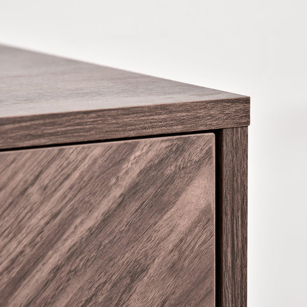 English Elm Homcom Modern Walnut Sideboard Buffet Cabinet With Chevron Doors, Adjustable Shelf For Stylish Storage W2225P217732