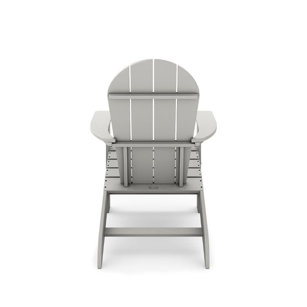 English Elm Adirondack Outdoor Chair Weatherproof Hdpe Fan Back Ergonomic Poolside Patio Lounger Dark Gray B195P198779