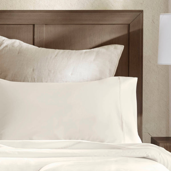 English Elm 4-Piece King Sateen Sheet Set In Elegant Ivory – Luxurious Egyptian Cotton For Ultimate Comfort! B035P381317