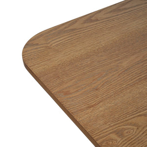 English Elm 63.00"l Tambour Pedestal Counter Table Seats Six with Industrial Mid-century Matte Finish Natural Ash N771P358596A_N771P358597A