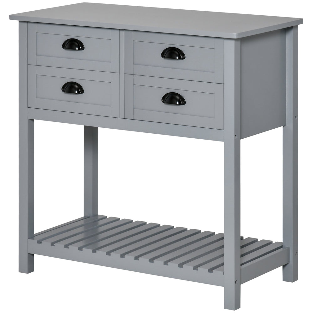 English Elm Homcom Stylish Coffee Bar Cabinet With 4 Drawers & Slatted Shelf - Perfect For Kitchen & Living Room! W2225P217412