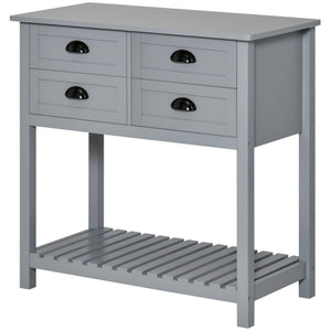 English Elm Homcom Stylish Coffee Bar Cabinet With 4 Drawers & Slatted Shelf - Perfect For Kitchen & Living Room! W2225P217412