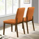 English Elm Ashcroft Furniture - Ines Burnt Orange Velvet Dining Chair (Set Of 2)