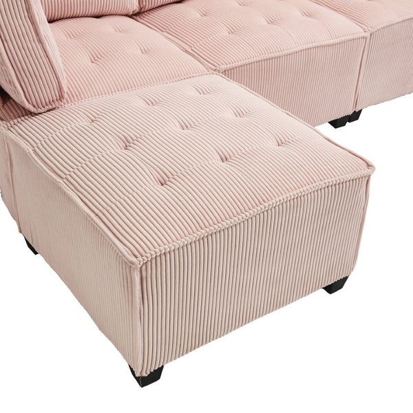 English Elm United We Win U-Shaped Modular Sectional Sofa With Reversible Chaise For Custom Living Room Comfort W1568S00154-GIGA