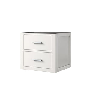 English Elm White Midcentury Wallhung Vanity 20" W x 18" D - Single Sink, Soft-Close Drawer, Fully Assembled B2731P257895