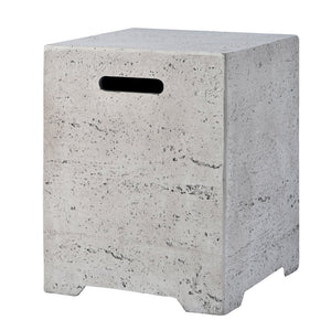 English Elm U_style Rectangular Outdoor Propane Fire Pit Mgo Set with Tank Cover Table Black,Light Gray WY000498AAB