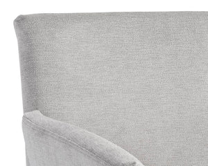 Sunpan Gesa Modern Barstool with Antique Brass Frame and Durable Performance Fabric for Elegant Dining Spaces Polo Club Stone