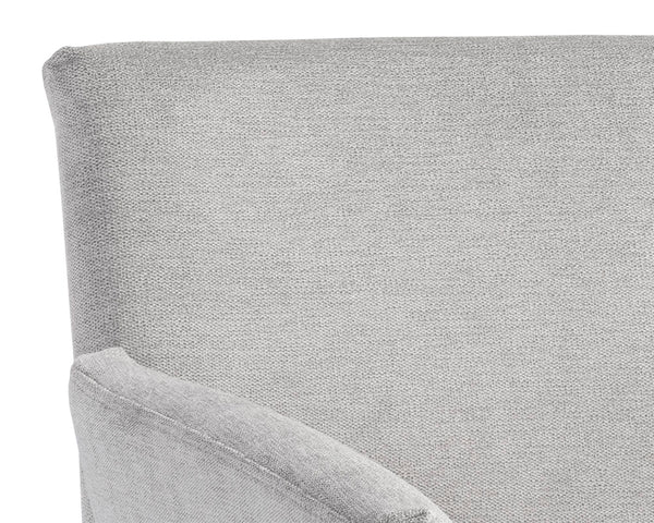 Sunpan Gesa Modern Barstool with Antique Brass Frame and Durable Performance Fabric for Elegant Dining Spaces Polo Club Stone