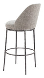 Nordhavn Swivel Barstool Gray 110273 Zuo Modern