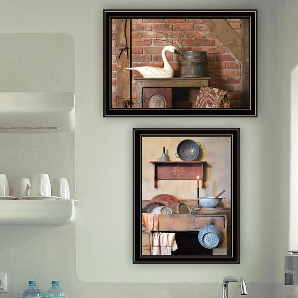 English Elm Trendy Decor 4u Home Sweet Two Panel Black Framed Typography Wall Art Set B067P254100