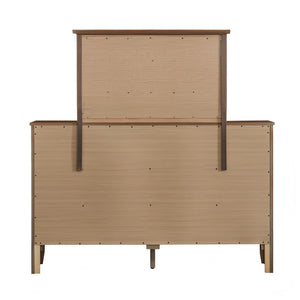 English Elm Daniel Assembled 5-Drawer Chest with English Dovetail Drawers, Metal Hardware & Solid Wood Frame Oak 62 L x 40 W x 19 H B078P400752