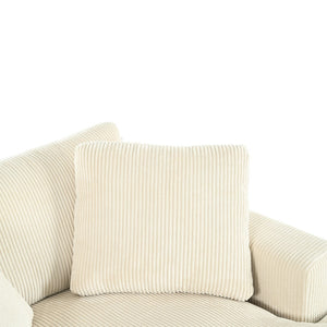 English Elm Mirod Oversized Chaise Lounge with Birch Legs Pillow Back Polyester Upholstered Seating N760P196662A