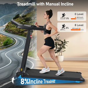 English Elm Treadmill Foldable Home Gym with 3hp Motor Incline Cushioned Belt and Bluetooth Speaker N728P337620B