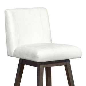 English Elm Isabella Swivel Barstool Rubberwood Frame Pearl Upholstered Seat for Kitchen Islands B2736P464897