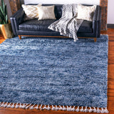 Unique Loom Hygge Shag Misty Machine Made Abstract Rug Blue, Light Blue 8' 0" x 8' 0"