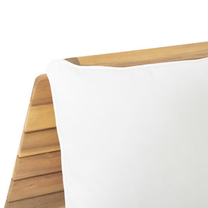 English Elm Christopher Knight Home® - SEDONA Acacia Wood Loveseat with Water-Resistant Cushions and Wide Seat Panel for Outdoor Comfort Teak 68.5 L x 32 W x 11.25 H 63745.00WHI