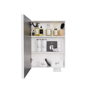 English Elm Led Aluminum Medicine Cabinet with Anti-fog Mirror White Light and Wall Mount Storage W3083P373515