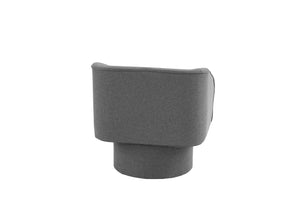 English Elm Classic Swivel Accent Chair with Linen-Like Upholstery, Modern Curved Design, Cozy Cushioning for Living Room Gray 31 L x 29 W x 20 H B011P281854