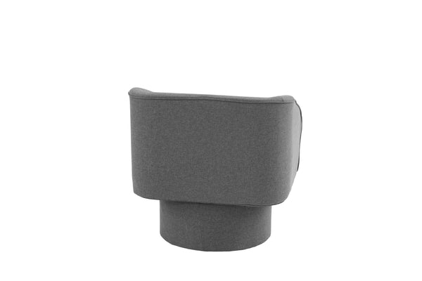 English Elm Classic Swivel Accent Chair with Linen-Like Upholstery, Modern Curved Design, Cozy Cushioning for Living Room Gray 31 L x 29 W x 20 H B011P281854