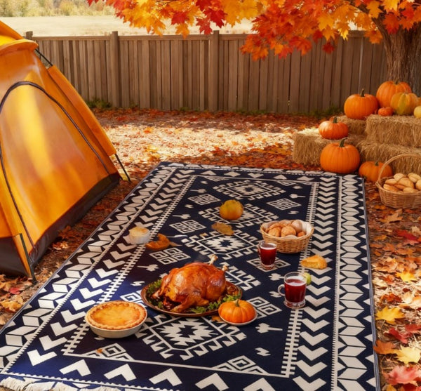 English Elm Patio Rug Reversible Polypropylene Geometric Outdoor Mat for Camping Rv Lawn Use T3971P421628