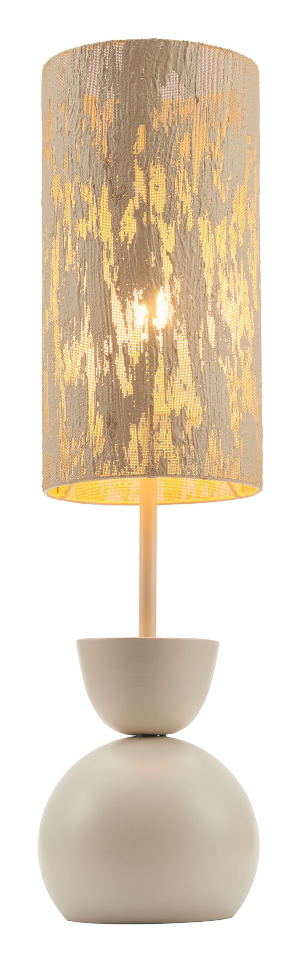 Zuo Modern Gochi Modern Table Lamp In White - Sleek Powder Coated Steel Design For Elegant Hospitality Spaces White Steel 56173-zuo-modern