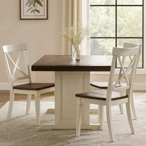 English Elm Orso Solid Mahogany Farmhouse Dining Table Seats Six with Trestle Base B056P416964