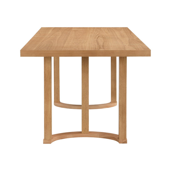 English Elm Christopher Knight Home® - 69 69 INCHES DINING TABLE - Sleek Solid Wood & MDF Rectangular Table with U-Shaped Trestle Base, Seats 6 Natural N771P256927Q