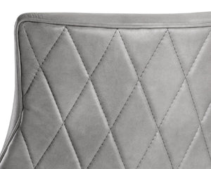 Sunpan Florence Dining Chair Set of 2 - Elegant Fabric, Rustic Bronze Frame, Diamond Stitched Back Design Bravo Metal