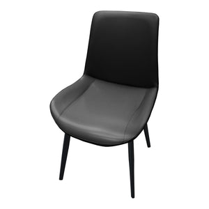 English Elm Beige Cotton Linen Armless Dining Chairs with Oak Legs Ergonomic Set of 2 Black W5815P476447