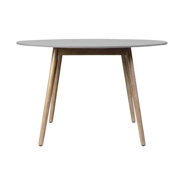 English Elm Kylie Outdoor Round Dining Table Eucalyptus Wood Stone Top Seats Six Patio B2736P464845