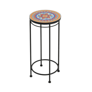 English Elm Christopher Knight Home® - Wesley Ceramic Tile & Iron Plant Stand Set - Weatherproof Tall/Med/Small Display for Patio Décor N775P215525B