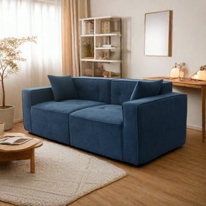 English Elm Modern Teddy Velvet Sofa – 3-Seat Full Foam Comfort, Soft Polyester-Cotton Cushions, 72H Rebound Time W1183S00015