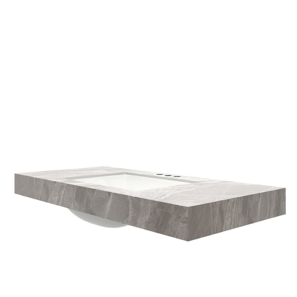 English Elm 48" Muri Spa Inspired Bathroom Vanity Cabinet Plywood Double Door Soft Close Storage Light Gray W2615P405214