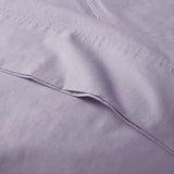 Madison Park Peached Percale Casual 200 Thread Count Relaxed Cotton Percale Sheet Set MP20-5397 Purple